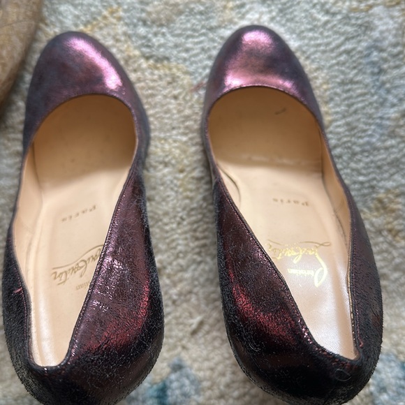 Christian Louboutin Metallic Purple Wedges - Picture 3 of 8